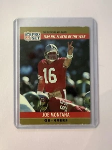 Joe Montana San Francisco 49ers 1990 NFL Pro Set #2 Error Card READ DESCRIPTION - Picture 1 of 3