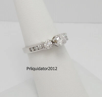 1CT Natural Diamond Anniversary Engagement Wedding Bridal Ring 14K White Gold - Image 1 of 4
