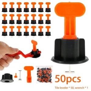 50PC Tile Leveling System Leveler Kit Tile Spacer Wall Floor Clips Tool Reusable - Picture 1 of 8