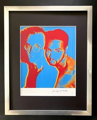🔥ANDY WARHOL | KEITH HARING SIGNED VINTAGE PRINT MATTED AND FRAMED - Image 1 of 3