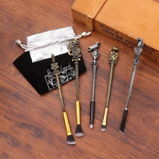 5 pcs Harry Potter Wizard Makeup Brushes Set With Bag These Are Heavy Duty Metal