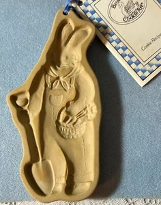 Brown Bag Cookie Art Rabbit With Basket Carrots 1992 - Picture 1 of 12