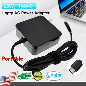65W USB-C Laptop Charger for Dell Latitude 5290 2-in-1 7200 2-in-1 7400 2-in-1 - Picture 1 of 8