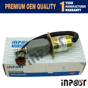 Fuel Stop Solenoid 1751ES-12A3UC12B1S for Yanmar 4NTE94 Woodward SA-4673-S 12V - Bild 1 von 4