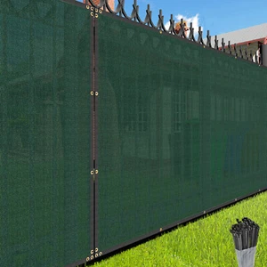 Verde 16 ft Privacidad Valla Parabrisas Malla Sombra Red Cubierta Jardín Balcón - Imagen 1 de 7