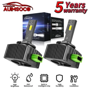 Super Bright Pair D3C D3S D3R LED Headlight Bulbs For Porsche Cayenne 2015-2018 - Foto 1 di 9