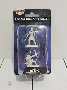 Human Female Fighter - Pathfinder Deep Cuts Unpainted Minis - Dungeons & Dragons - Picture 1 of 6