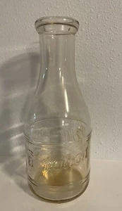 Vintage Carnation Milk Bottle - One Quart - Embossed Lettering - Collectible - Picture 1 of 13