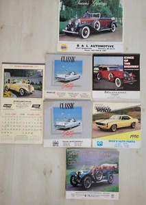 VINTAGE 1990  AUTOMOBILE CALENDARS GOOD CONDITION 13 TOTAL MICHIGAN BUSINESSES - Picture 1 of 12