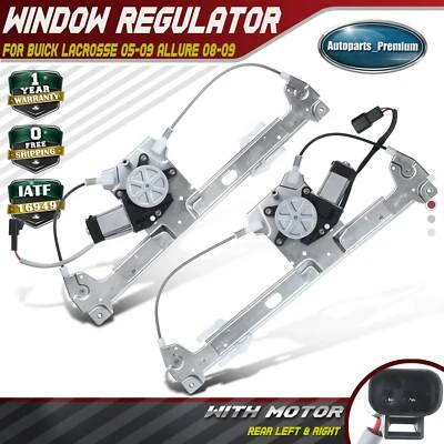Regulador de ventana eléctrica con motor para Buick LaCrosse 05-09 Allure 08-09 lado trasero Foto 1 de 4