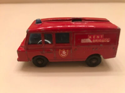 Vintage Lesney Matchbox Series No. 57 Land Rover Fire Truck-Kent Fire Brigade!!! - Image 1 of 4