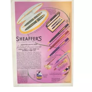 Vintage 1939 Sheaffer's Pen School Business Life Werbung - Bild 1 von 4