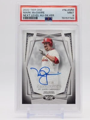 2022 Topps Tier One - Mark McGuire Auto Next Level AU-Silver /10 PSA Mint 9 - Image 1 of 2