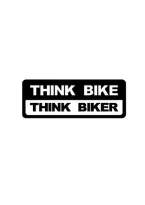 THINK BIKE THINK BIKER DECAL X 1, in BLACK, other colours available - Picture 1 of 2