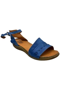 Miz Mooz Leather Ankle Strap Sandals Cobalt - Picture 1 of 3