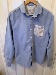 Mens Shirt 883 Police Gravity Slim Fit Denim Shirt sIze 4 Large - Picture 1 of 6