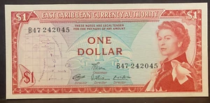 CARAIBI ORIENTALI, ND, 1 dollaro, banconota/carta moneta, non circolata, come nuova croccante - Foto 1 di 2