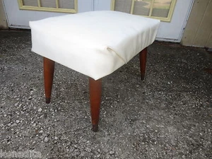 Foot Stool Danish Modern STY Retro Footrest Mid Century Hollywood Regency Boho - Picture 1 of 6
