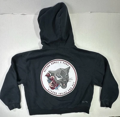 Women Sz Large Puma x Selena Gomez SG Hoodie Embroidered Full Zip Sweatshirt - Image 1 of 4