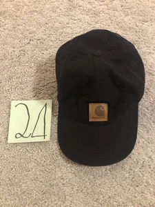 Cappello Carhartt vintage berretto strapback taglia unica nero abbigliamento da lavoro logo posteriore - Foto 1 di 14