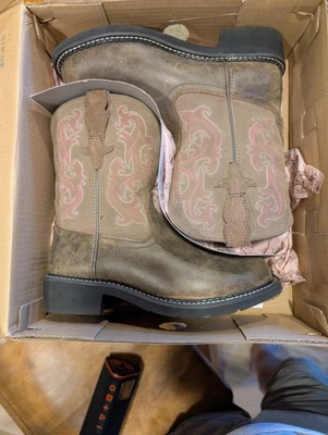 Ariat® Ladies Fatbaby®II Brown Bomber Western Boots Size 8 - Image 1 of 2