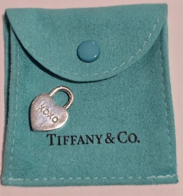 Tiffany&Co. Heart Padlock XOXO Pendant Charm Sterling Silver - Image 1 of 4