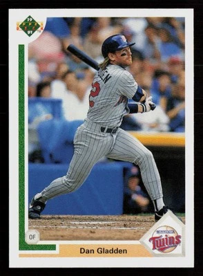 Dan Gladden 1991 Upper Deck #659 Minnesota Twins Baseball Card - Image 1 of 2