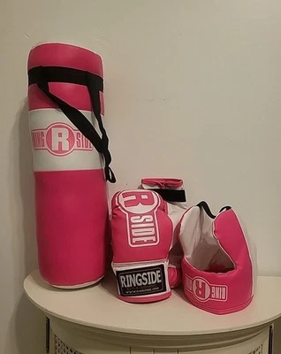 Ringside Kids Pink Boxing Bag, Gloves, Head Gear Set (2-5 Yrs Old) W/Carry Bag  - image 1 of 4
