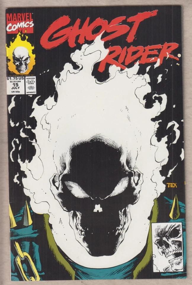 1991 Marvel Ghost Rider # 15 Glow-in-the-dark cover (Higher Grade) - Image 1 of 2