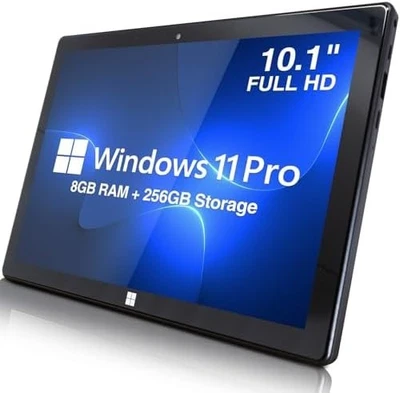 10.1" Windows 11 Professional Tablet PC - Ultra Slim Full HD Windows 256GB - Image 1 of 4