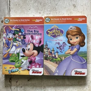 2 LeapReader Junior Board Books, Sofia The First, Minnie, Disney Junior Series - Picture 1 of 9