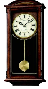 SEIKO QXH030B Westminster/Whittington Dual Chime Wall Clock with Pendulam, - Picture 1 of 5