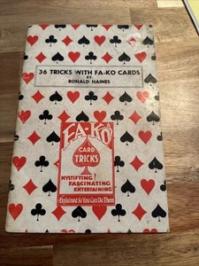 36 Tricks with FA-KO Cards by Ronald Haines Vintage Magic Book - Rare OOP - Picture 1 of 4