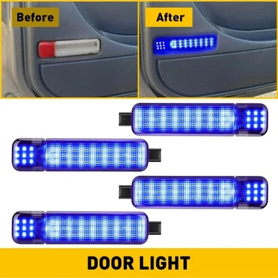 For GMC Chevrolet 1500 C/K 2500 3500 1997-2000 LED Blue Door Courtesy Light 4PCS - Image 1 of 4