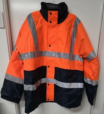 Frontier Hi Vis Work Jacket 3M Scotchlite  Size 3XL Orange/Navy  - Image 1 of 4