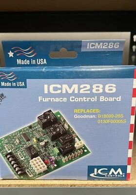 (NEW) ICM286 Furnace Control Board Module For Goodman B18099-26S/ 0130F00005S - Image 1 of 2
