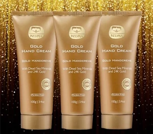 3 x KEDMA GOLD HAND CREAMS with Dead Sea Minerals and 24K Gold - Picture 1 of 4