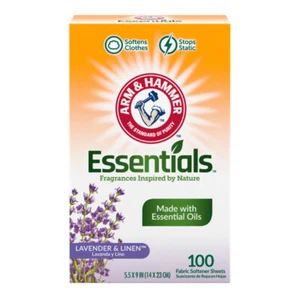 Arm & Hammer Fabric Softener Dryer Sheets, Lavender & Linen Scent, 100 Count - Picture 1 of 4