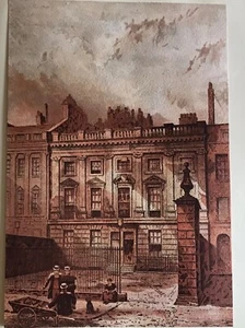 Old London C1900, Plate Print Lindsey or Ancaster House, Lincoln’s Inn Field - Picture 1 of 2