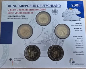 5* 2 Euro Schleswig Holstein Komplettsatz A-J 2006 aus Bi-Metall Deutschland - Bild 1 von 2