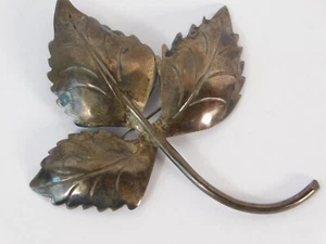 VTG ART DECO 1930'S TAXCO MEXICO STERLING SILVER PIN BROOCH 3 3/4" - Picture 1 of 5