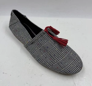 TOMS Kelli Mokasyny Damskie 7.5 Czarne Białe Krata Casual Wsuwane Buty 10014170 - Zdjęcie 1 z 9