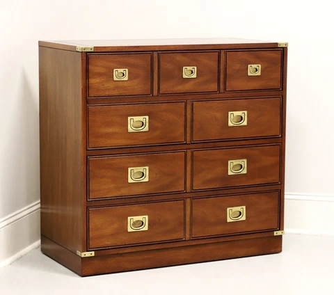 NATIONAL MT. AIRY Mahogany Campaign Style Bachelor Chest Cover