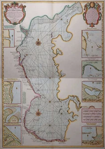 Kaspisches Meer - Delisle 1721 - Seltene, große originale Karte - Caspian Sea - Picture 1 of 7