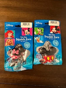 2 Disney Mickey & Minnie Squish Ears Super Soft Release Stress Toys Keychain - Picture 1 of 2