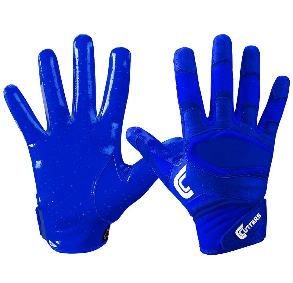 Cutters S451 REV PRO 2.0 Solid Football Receiver Handschuhe, royal, Small