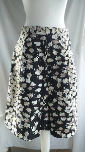 Gerard Darel women's black cream beige mix Floral size 36 8/10 a-line Skirt NWOT - Picture 1 of 10