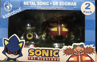 Kidrobot Sonic The Hedgehog Metal Sonic + Dr Eggman Figura Vinilo Paquete de 2 Minis Foto 1 de 4