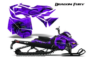 KIT DE GRÁFICOS SKI-DOO REV XM SUMMIT SNOWMOBILE CREATORX DRAGON FURY AZUL PÚRPURA - Imagen 1 de 1