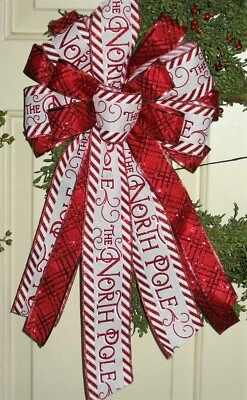 10" NAVIDAD POLO NORTE ARCO CINTA CON CABLE para GUIRNALDA LINTERNA GUIRNALDA PUERTA # 70 Foto 1 de 2